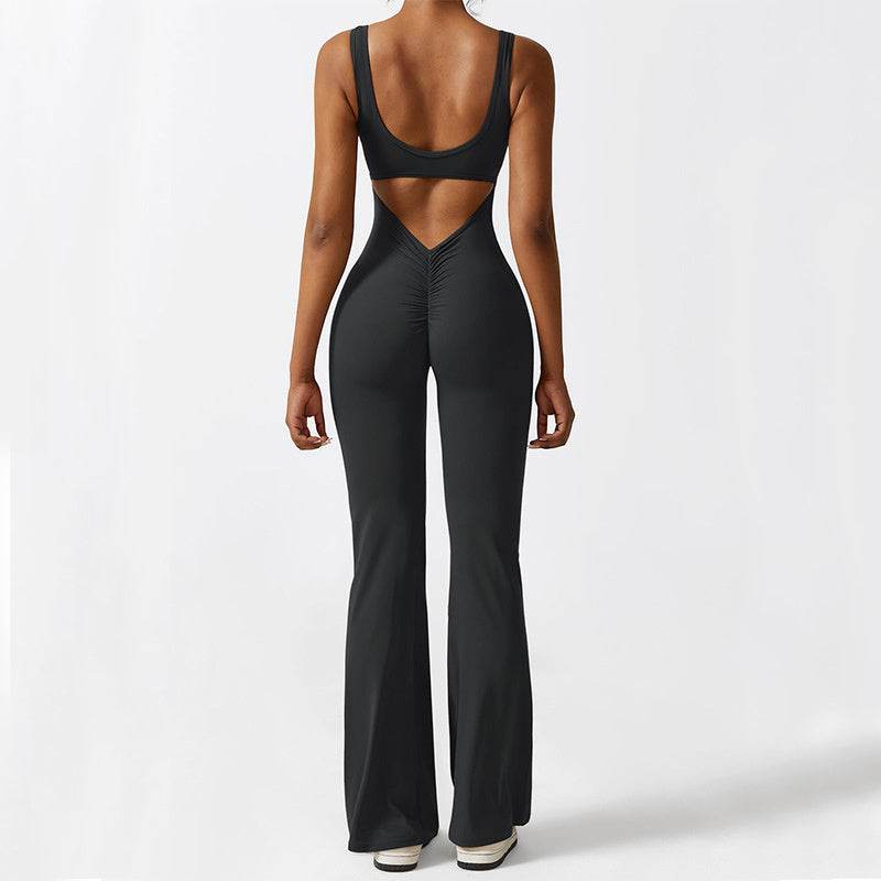 Sleeveless Flare Jumpsuit