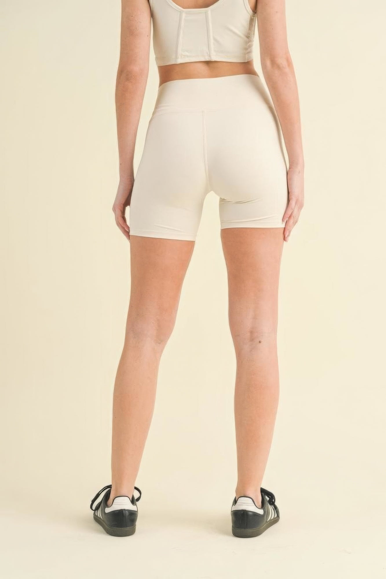 Ruched-waist-biker-shorts