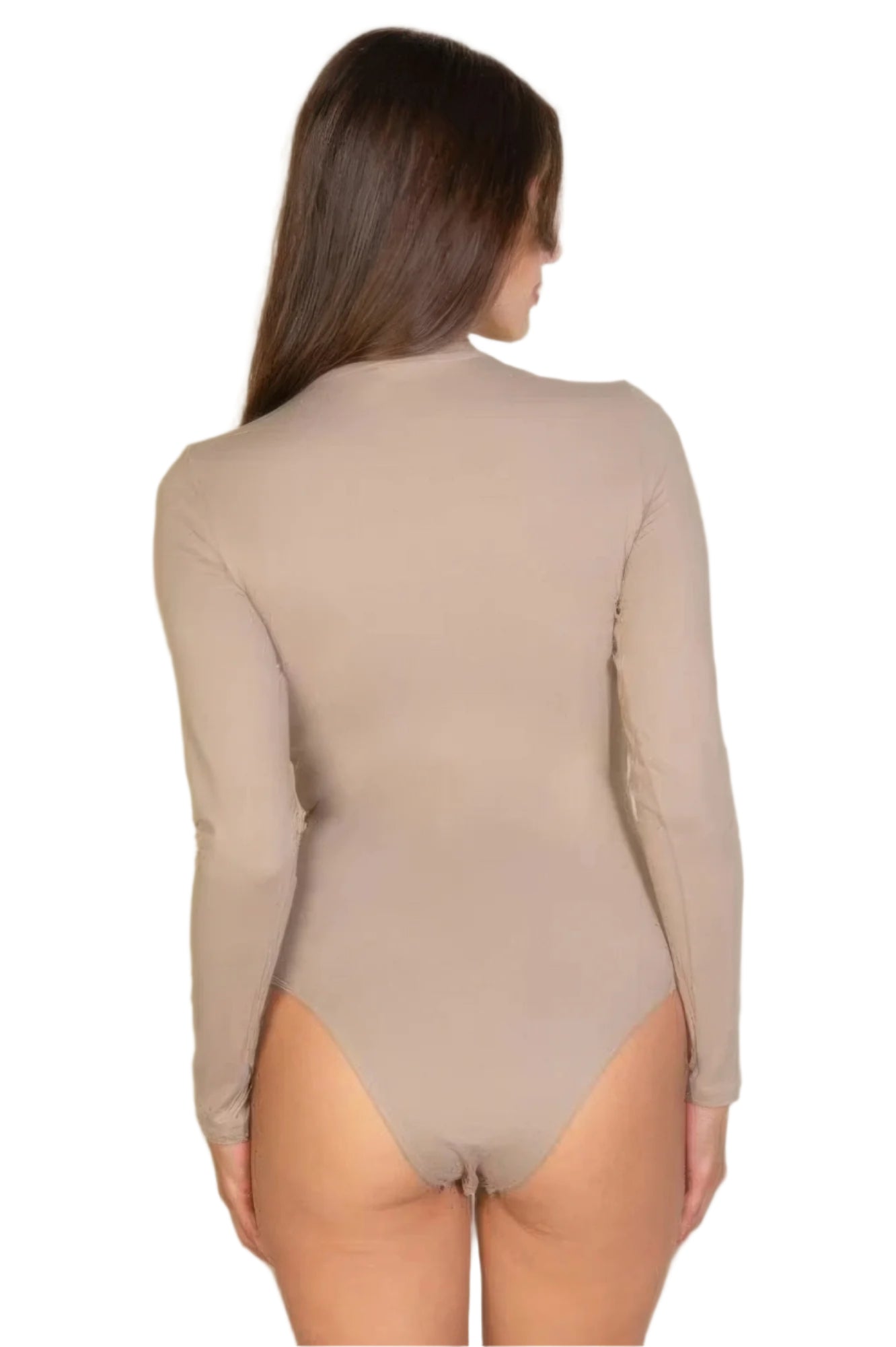 Solid Long Sleeve Round Neck Bodysuit